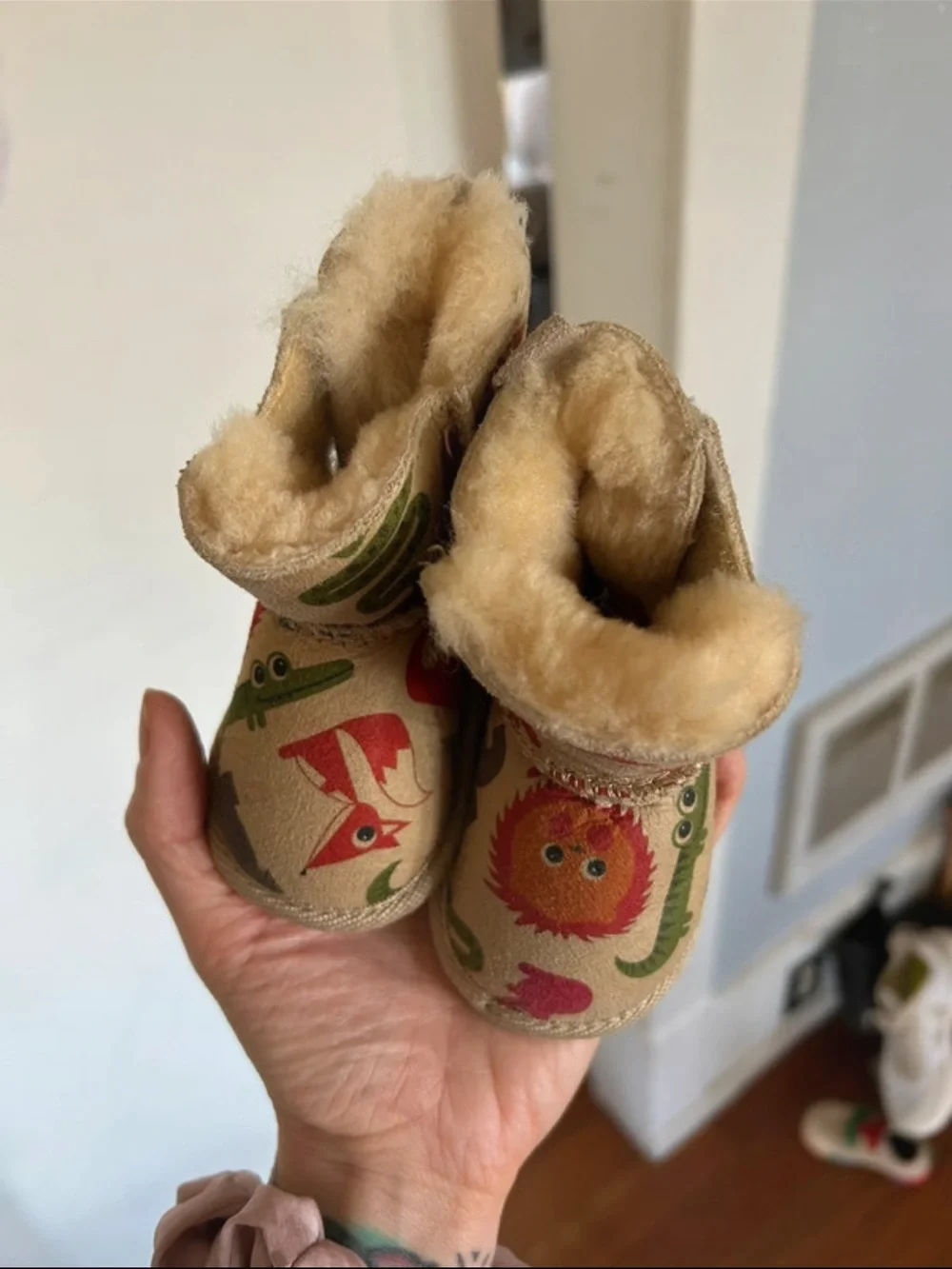 Emu Baby Animal Print Cozy Booties